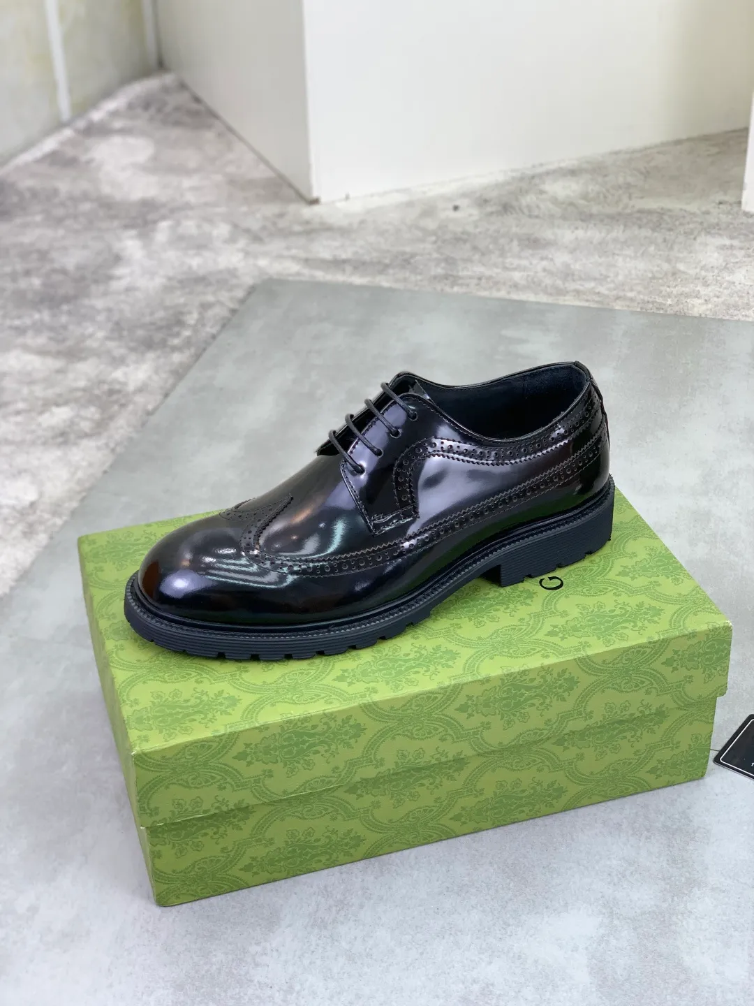 Men's Men's Shoes 💰P580 [New Style] 💰💎💎💎 [Gucci] GUCCI high-end men's formal business leather shoes, original order 1:1! Original imported high-end calfskin, original metal buckle, imported first-layer pigskin lining for feet, original high-end outsole, men's shoe size: 38-44